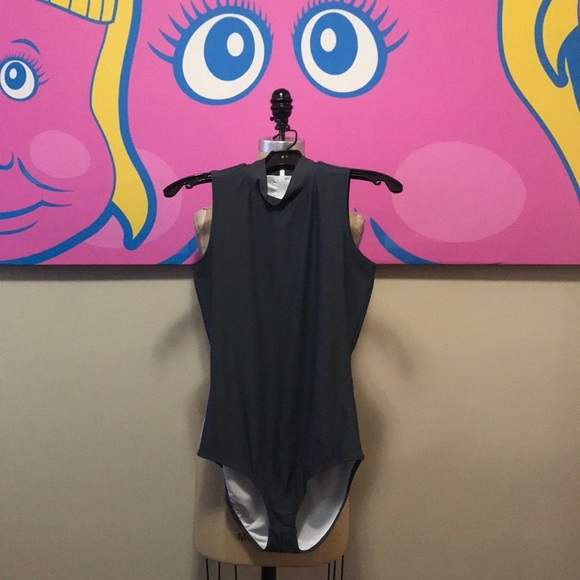 Cover Gray Sleeveless One Piece Swim Suit - Picture 1 of 10
